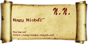 Nagy Niobé névjegykártya